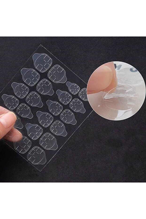 24'lü Zararsız Pro Çift Taraflı Protez Takma Tırnak Yapıştırma Bandı - 5