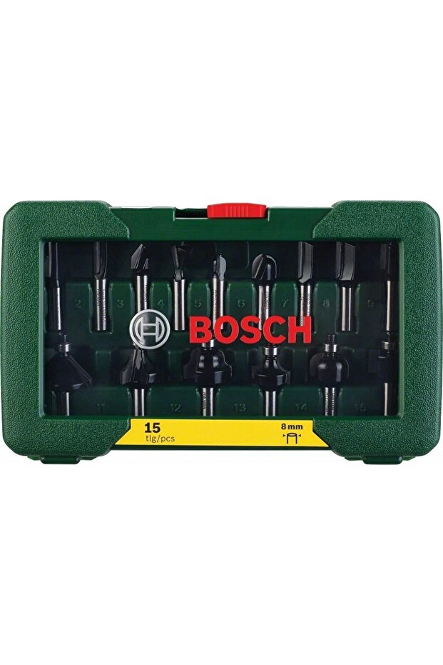 Freze Uç Seti 8mm Şaft 15 Parça - 2