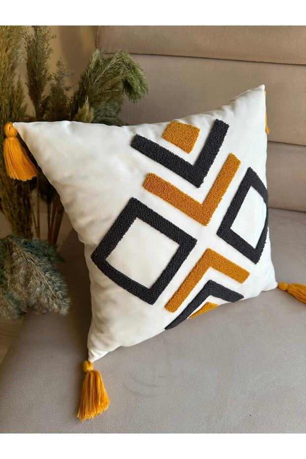 1 Piece Punch Embroidered Throw Pillow Case
