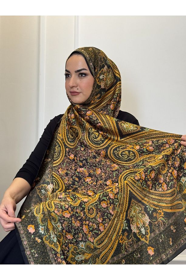 İTHAL HİNT İPEĞİ ÇİFT TARAFLI MODA ŞAL - 3