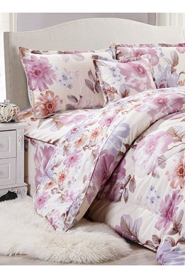 Comforter Set 4 Piece Single Size Elegant Bedspread Lightweight Comforter Suitable for All Seasons - 3