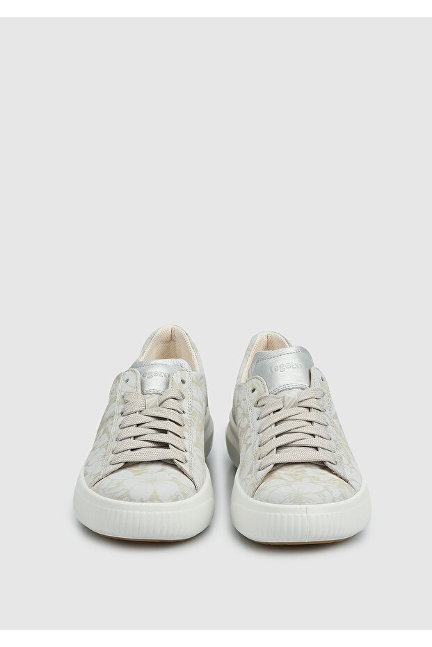 Beyaz Deri Kadın Sneaker - 3