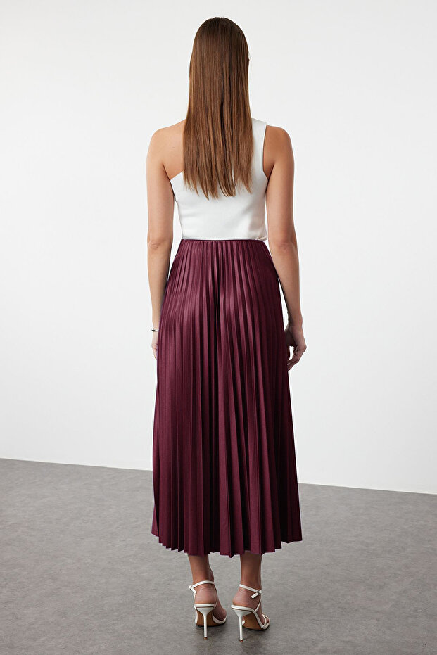 Mürdüm Piliseli Maxi Etek TWOSS24ET00041 - 5