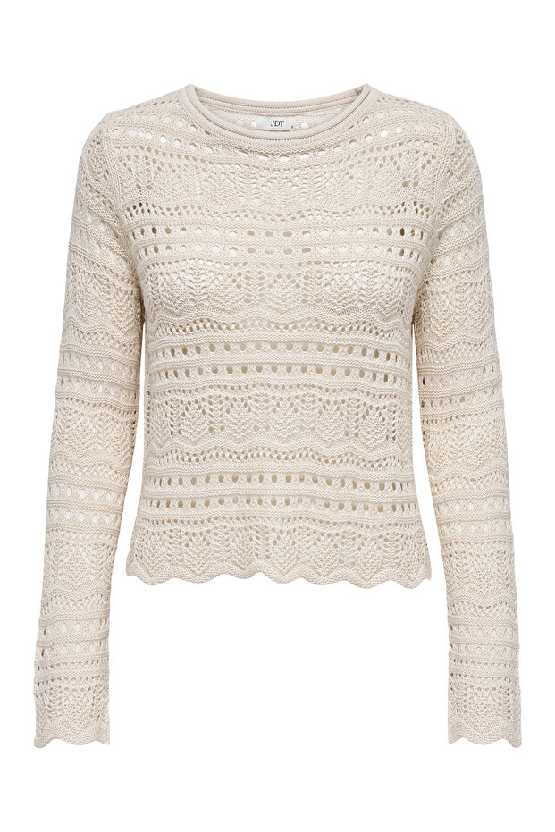 Jdysun Lay L/S Boatneck Pullov. Knt Noos