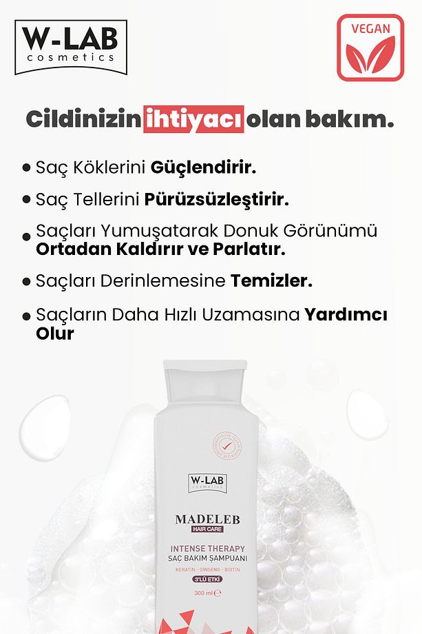 Madeleb Intense Therapy Keratin Şampuan 300 ml - 2