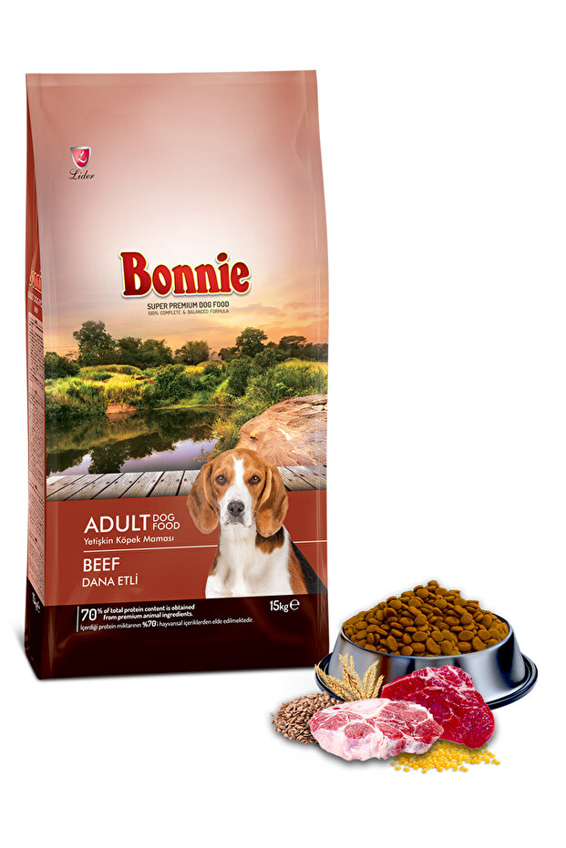 Bonnie Sığır Etli Yetişkin Köpek Maması 15 Kg