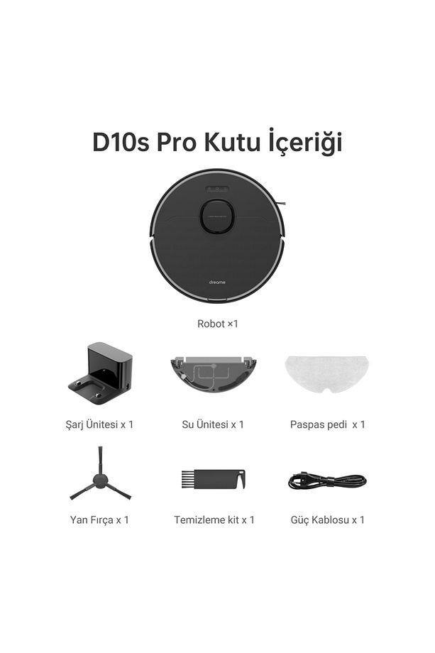 D10s Pro Robot Süpürge Siyah - 7