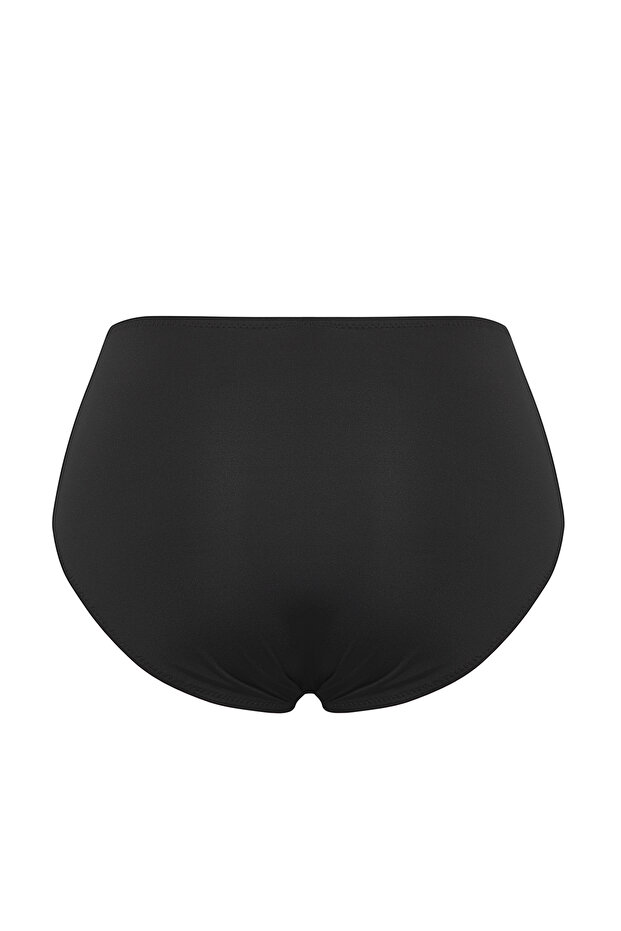 Siyah Düz Pareolu 2'li Set Büyük Beden Bikini Altı TBBSS25CR00003 - 10