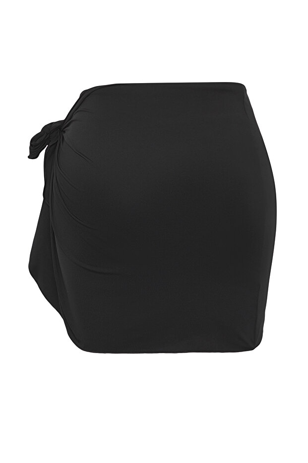 Siyah Düz Pareolu 2'li Set Büyük Beden Bikini Altı TBBSS25CR00003 - 8