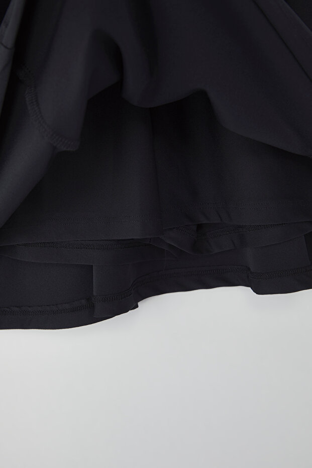 Lacivert Micro Kumaş Fermuar ve Biye Detaylı Tenis Örme Spor Elbise THMSS25EL00005 - 6