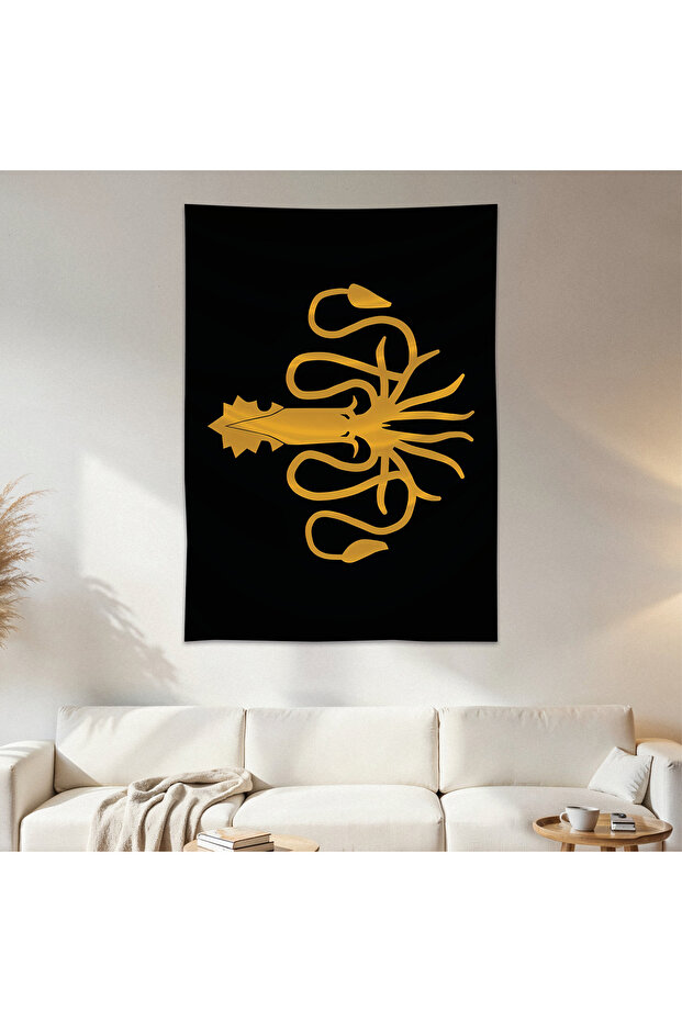 House of Greyjoy Wall Drape Wall Tapestry First Quality Satin Fabric Poster