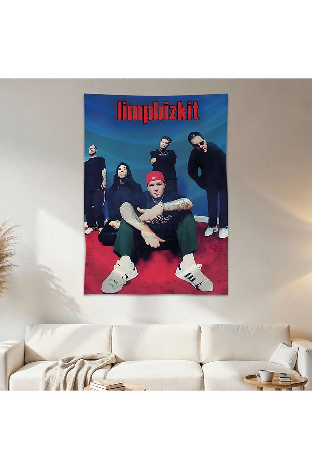 Limp Bizkit Duvar Örtüsü Duvar Halısı Birinci Kalite Saten Kumaş Poster - 1