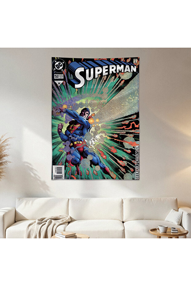 Superman Wall Covering Wall Carpet First Quality Satin Fabric Poster