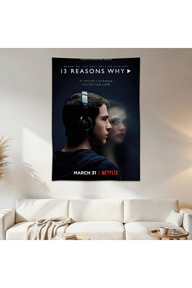 13 Reasons Why Wall Drape Wall Tapestry First Quality Satin Fabric Poster
