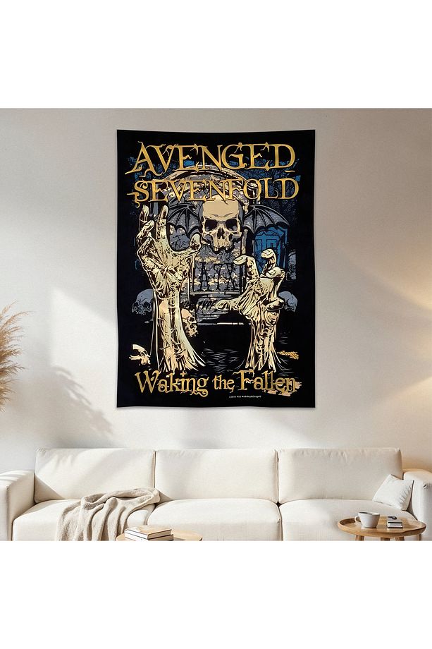 Avenged Sevenfold Duvar Örtüsü Duvar Halısı Birinci Kalite Saten Kumaş Poster - 1