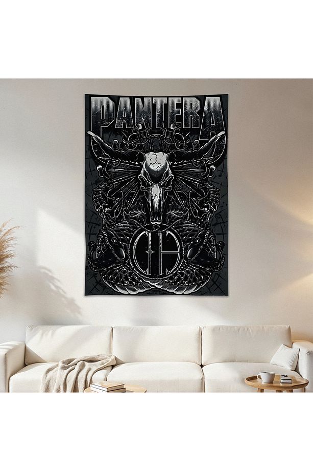 Pantera Duvar Örtüsü Duvar Halısı Birinci Kalite Saten Kumaş Poster - 1