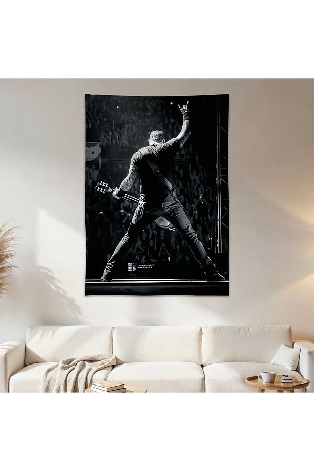 Metallica Duvar Örtüsü Duvar Halısı Birinci Kalite Saten Kumaş Poster - 1