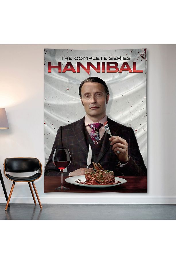 Hannibal Duvar Örtüsü Duvar Halısı Birinci Kalite Saten Kumaş Poster - 2