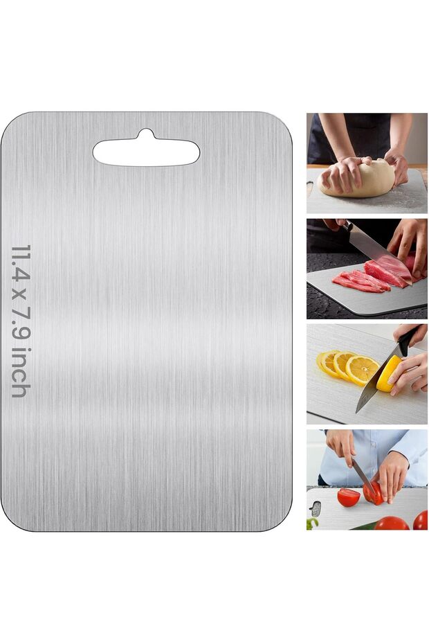 Stainless Steel Cutting Board Antibacterial Mildew Proof 29*20 cm Presentation Stand