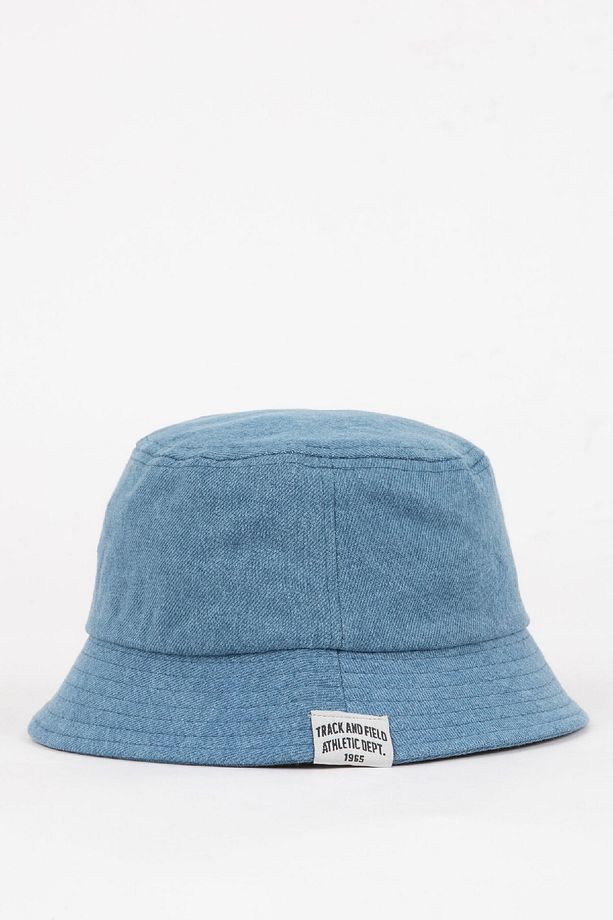 Erkek Çocuk Etiket Baskılı Jean Bucket Şapka B7890A824SM - 1