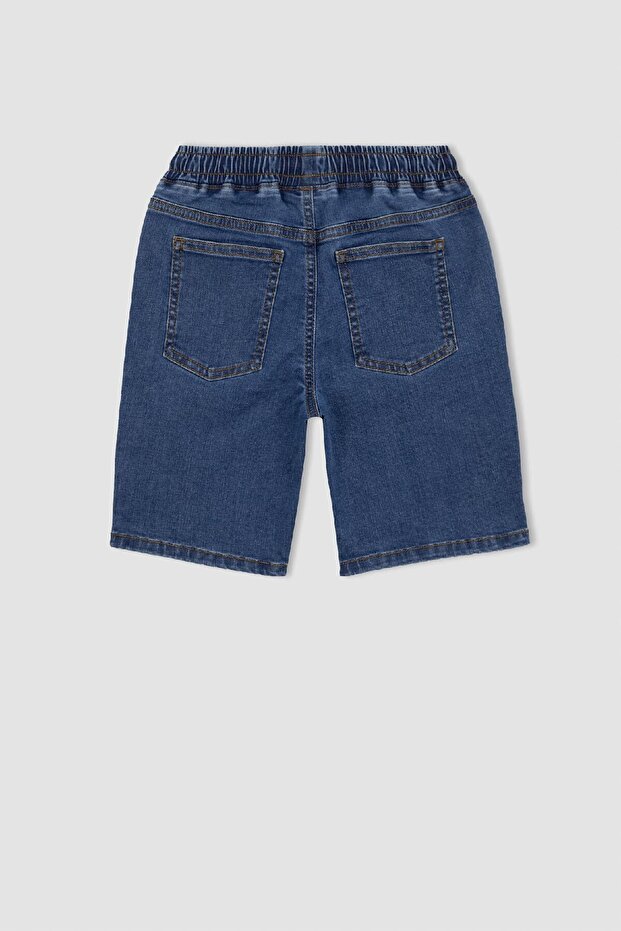 Erkek Çocuk Basic Düz Jean Şort Z5069a623sm - 8