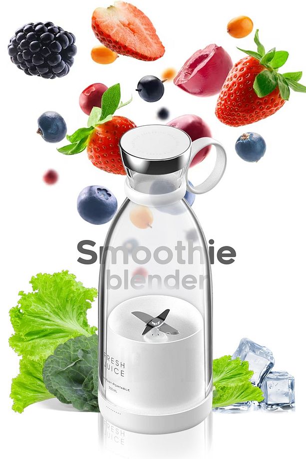 Taşınabilir Mini Şarjlı Blender Smoothie 380ml - 5