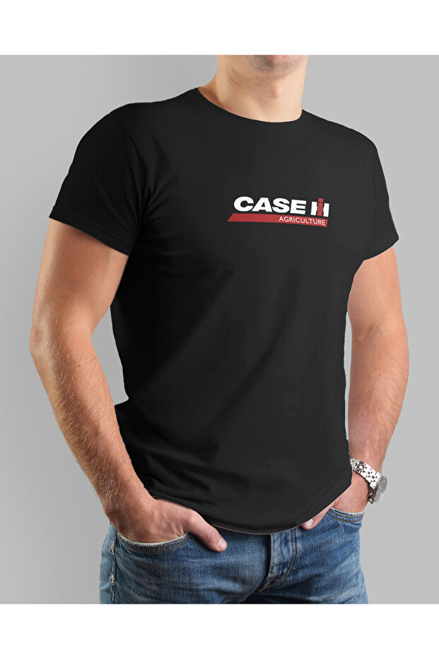 تي شيرت برقبة دائرية مطبوع عليه Case Tractor -TM2005