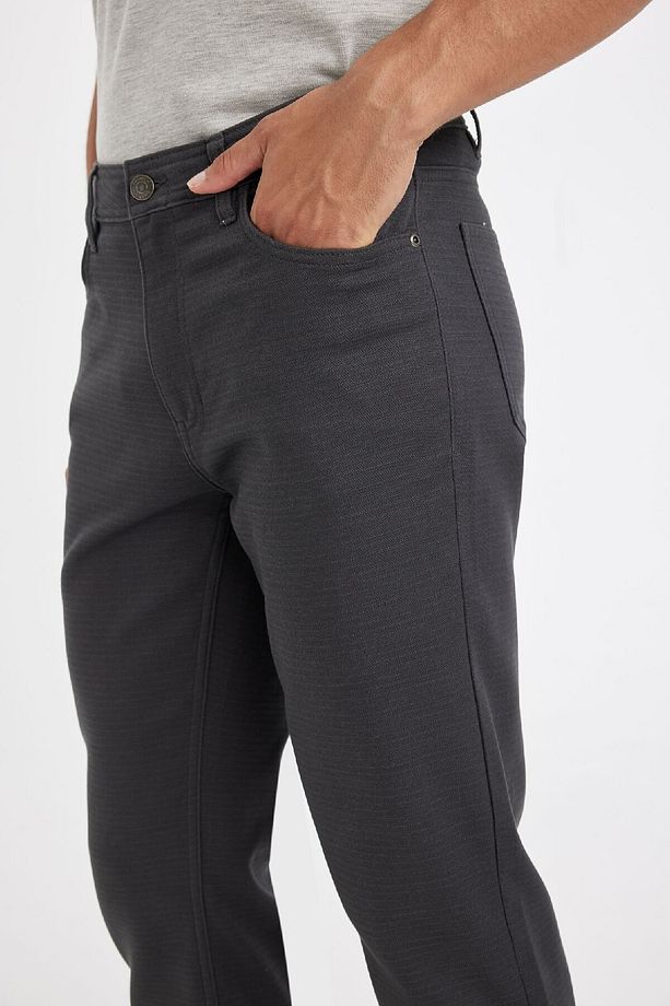 Regular Fit Normal Kesim Pantolon Düz Paça Cepli Basic Düz D1049ax24wn - 7