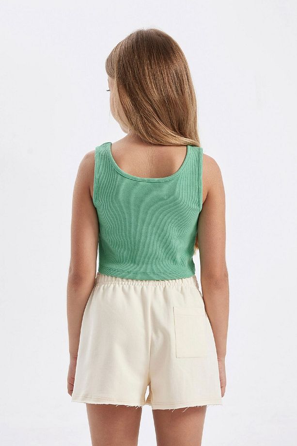 Kız Çocuk Bisiklet Yaka Basic Düz Atlet D4565a824hs - 6
