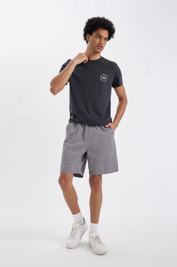 Relax Fit Gabardin Bermuda Şort D4697AX24HS - 2