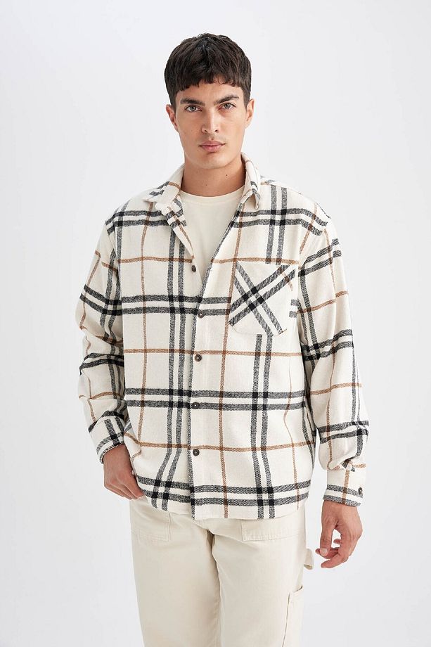Regular Fit Kareli Oduncu Flanel Uzun Kollu Gömlek D4131ax24au - 3