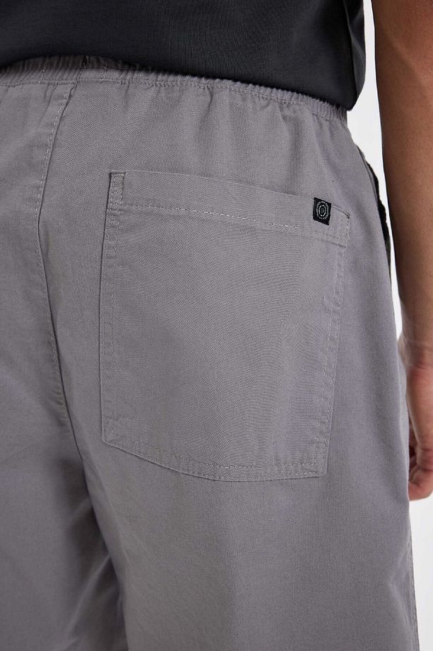 Relax Fit Gabardin Bermuda Şort D4697AX24HS - 6