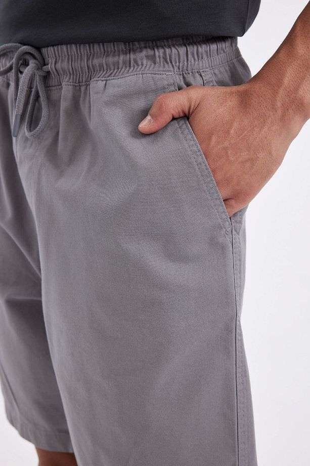 Relax Fit Gabardin Bermuda Şort D4697AX24HS - 5