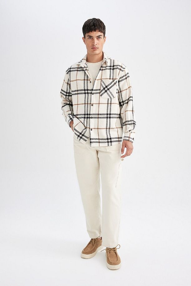 Regular Fit Kareli Oduncu Flanel Uzun Kollu Gömlek D4131ax24au - 2