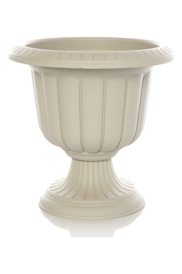 2 Adet 6 Litre Nergiz Saksı Seti Kırık Beyaz Ayaklı Plastik Çiçek Saksısı Set - 9