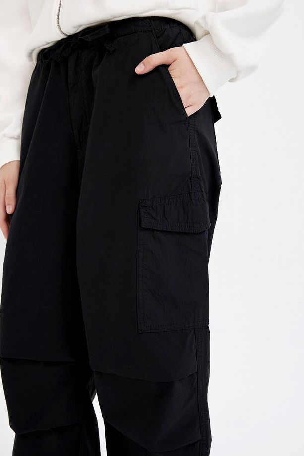 Coool Paraşüt Poplin Pantolon Basic Düz Cepli Beli Lastikli A6266ax24au - 6