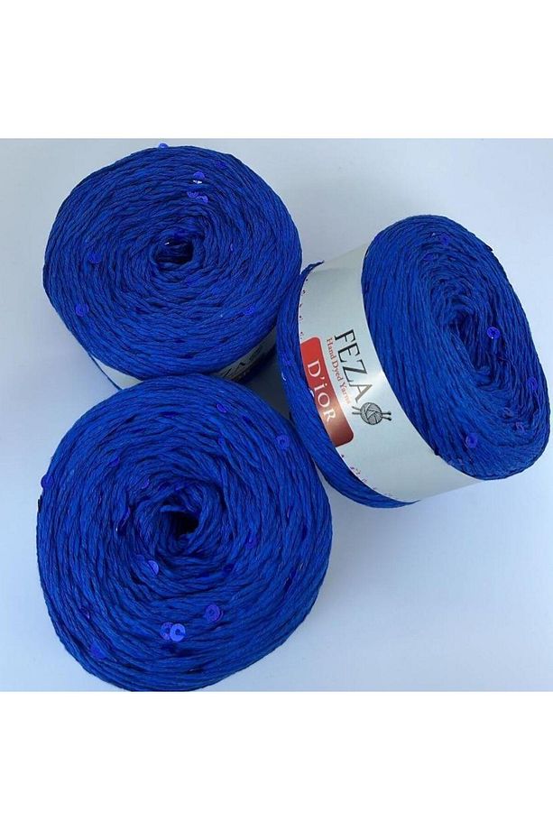 Pullu Örgü Ipi Saks 601-mavi Cotton-pamuk Ince Pullu Örgü Ipi % 75 Pamuk 100 gr 310 M D'ior 1 Adet - 1