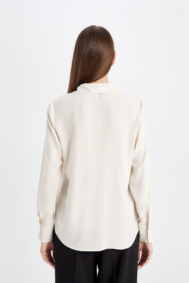 Regular Fit Basic Düz Uzun Kollu Gömlek Z6472az24au - 6