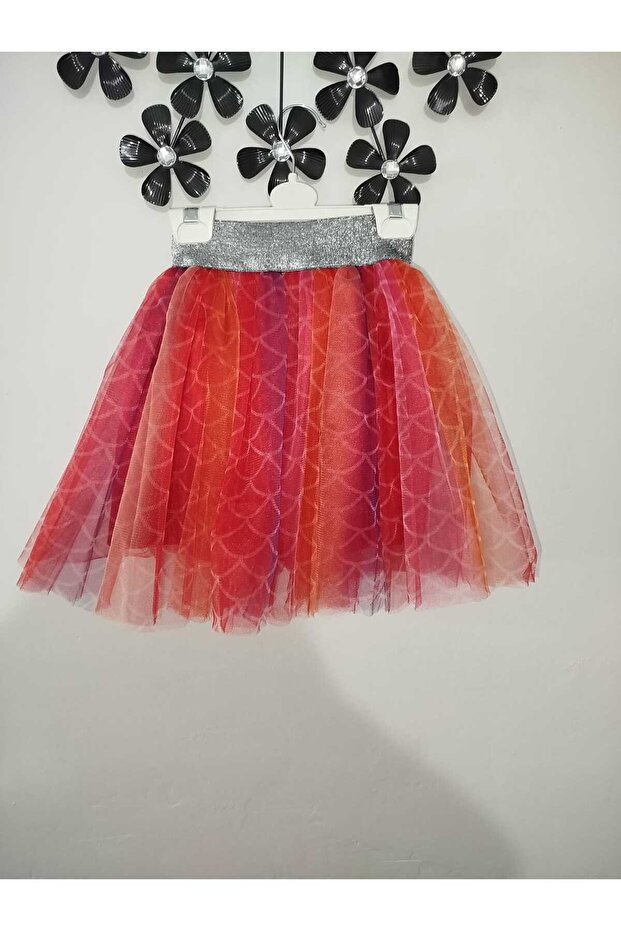 Printed Patterned Tutu Skirt, Girl's 23 April Skirt, (Lined) Tutu Tulle Skirt