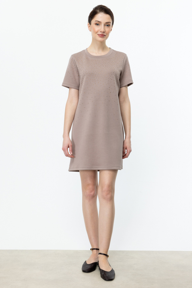 Taşlı Mini Boy Elbise - 5