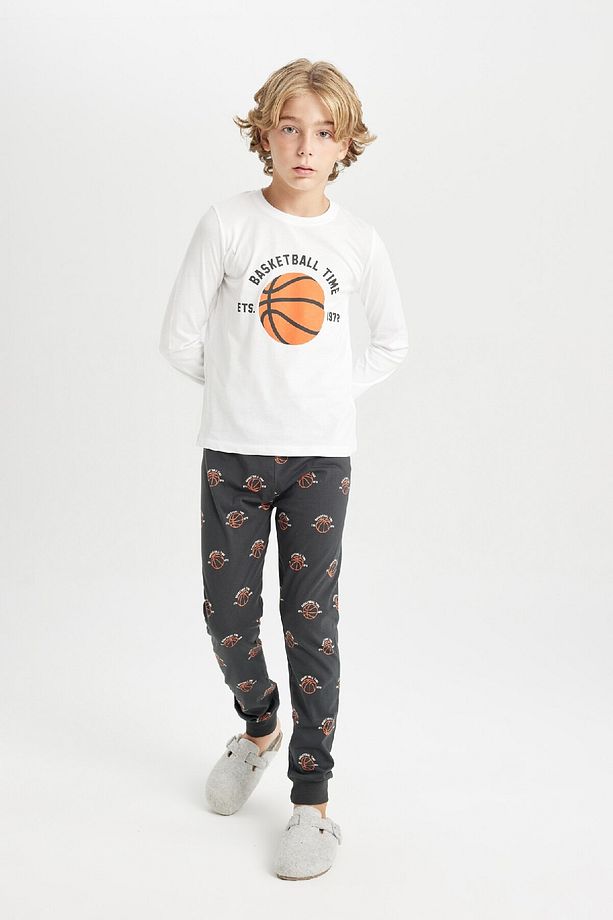 Erkek Çocuk Pijama Takımı Baskılı Uzun Kollu Üst Uzun Alt D5211a824wn - 2