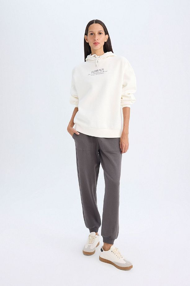Regular Fit Jogger Eşofman Altı Basic Düz Beli Lastikli Bağcıklı Cepli V2699az24wn - 3