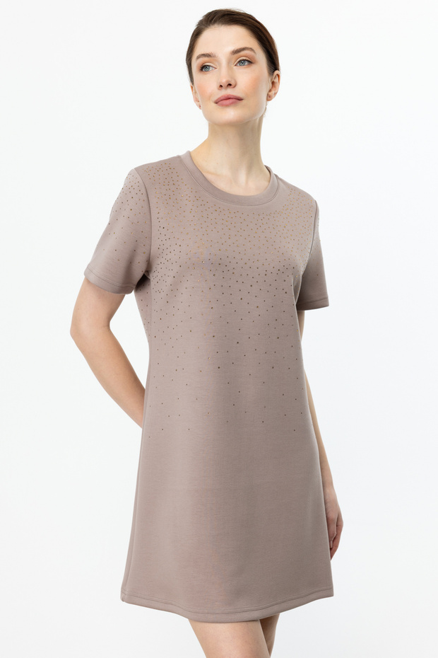 Taşlı Mini Boy Elbise - 3