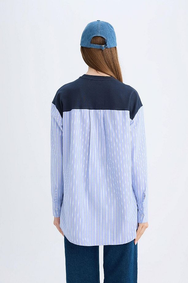 Regular Fit Uzun Kollu Basic Düz Sweatshirt Tunik C4556ax24au - 6