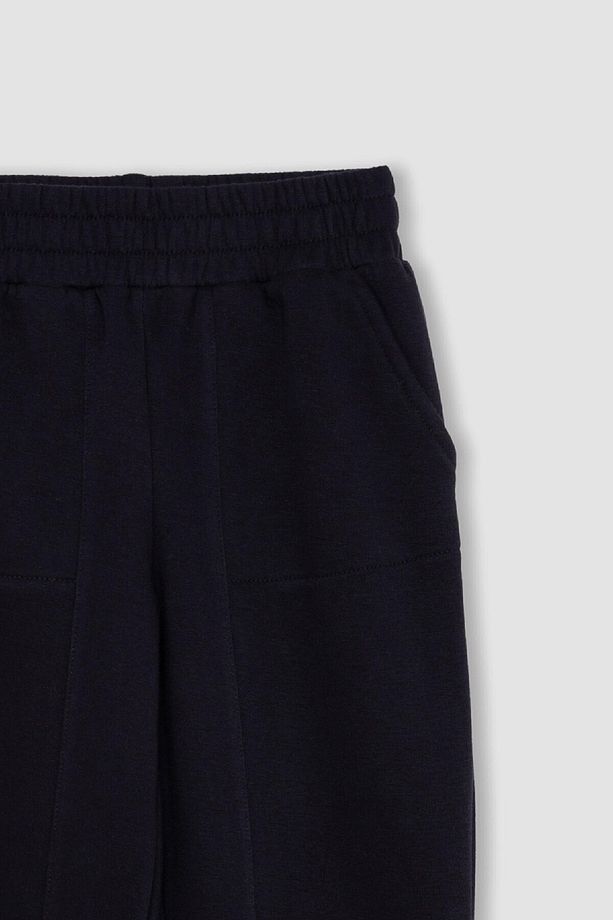 Kız Çocuk Beli Paçası Lastikli Cepli Basic Düz Kalın Jogger Eşofman Altı D3840A824WN - 8