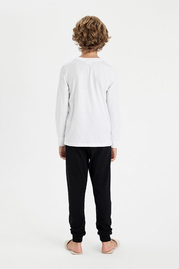 Erkek Çocuk Pijama Takımı Baskılı Uzun Kollu Üst Uzun Alt D5216a824au - 6
