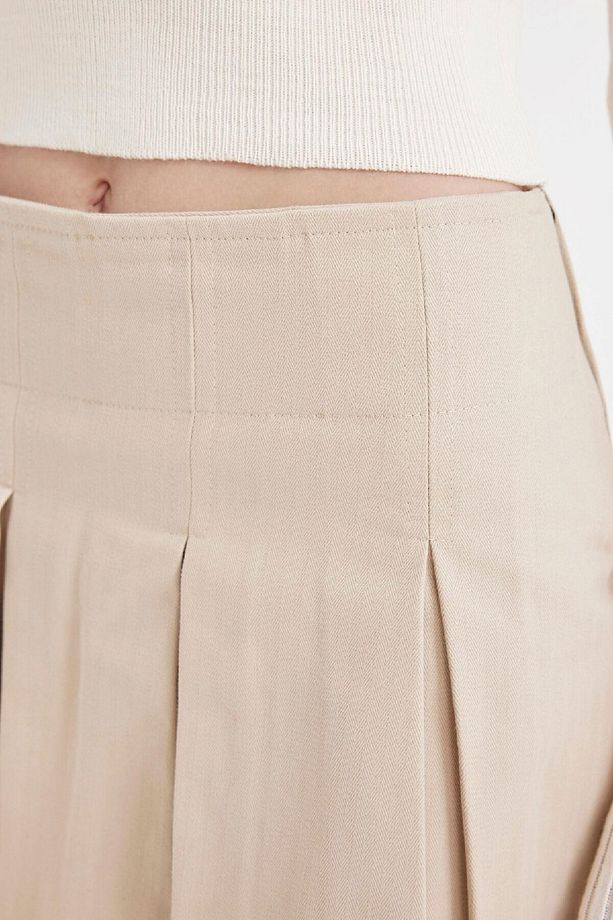 Coool Piliseli Normal Bel Basic Düz Gabardin Mini Etek D5265ax24au - 6