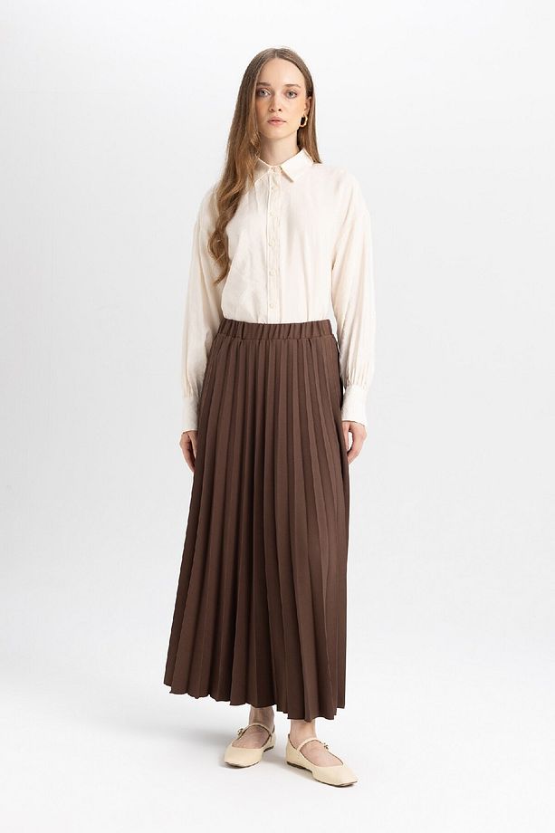 Pilise Esnek Belli Basic Düz Maxi Basic Etek D7291ax24au - 2