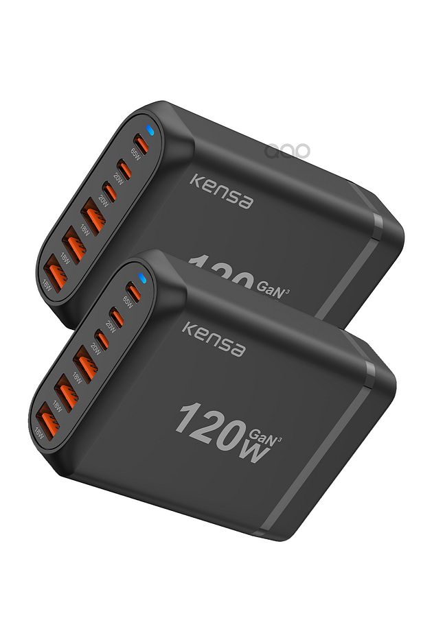 120W Gan3 Turbo Hızlı Şarj Cihazı Type-C QC PD 3xUsb-C 3xUsb-A (Gerçek 120 Watt) - 4