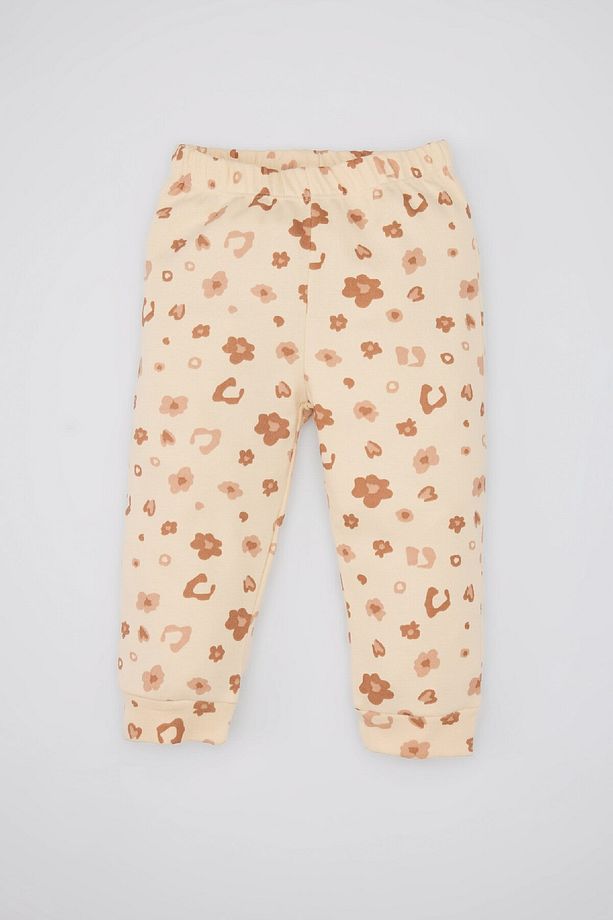 Kız Bebek Pijama Takımı Leopar Desenli Uzun Kollu Üst Uzun Alt D5368a524wn - 2